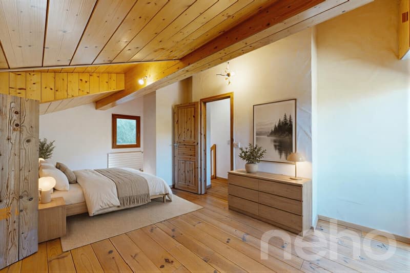 À 3 minutes de Nendaz ? Chalet rénové avec cachet et vue dégagée (8)