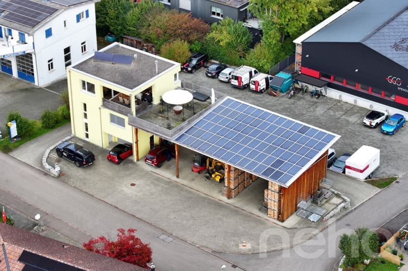 Einfamilienhaus mit vermieteter Werkhalle, PV-Anlage und Potenzial (1)
