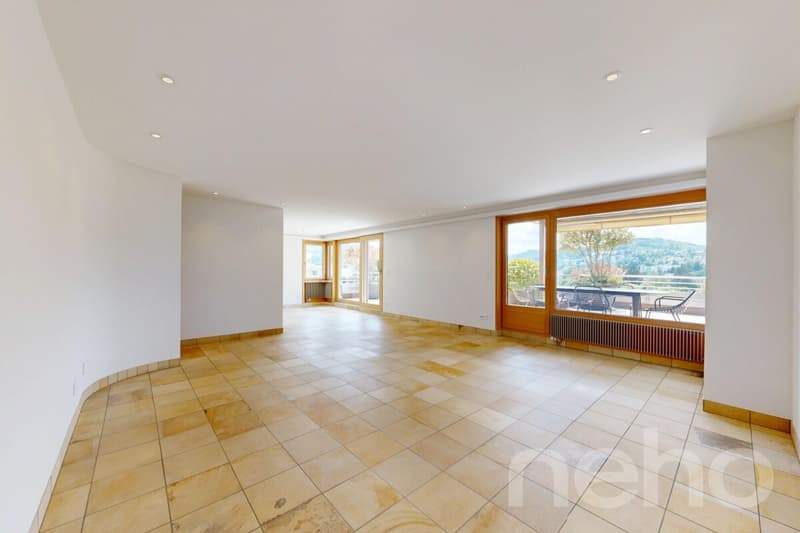 6.5 Zimmer Terrassenwohnung mit 189 m² Aussenfläche und Weitsicht (1)