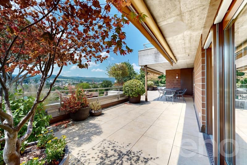 6.5 Zimmer Terrassenwohnung mit 189 m² Aussenfläche und Weitsicht (8)