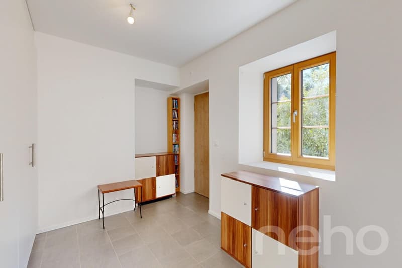 Maison mitoyenne familiale à Bernex avec jardin et beaux volumes (2)