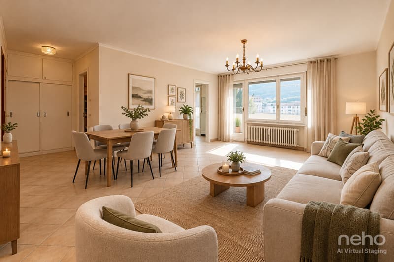 Spacieux studio au c?ur de Sierre avec balcon plein sud (2)