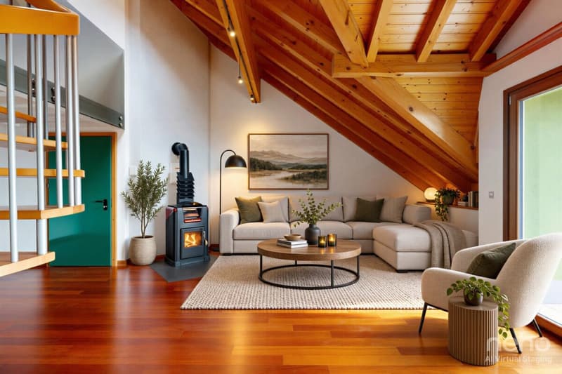 Duplex en attique avec vue lac panoramique à Blonay (3)