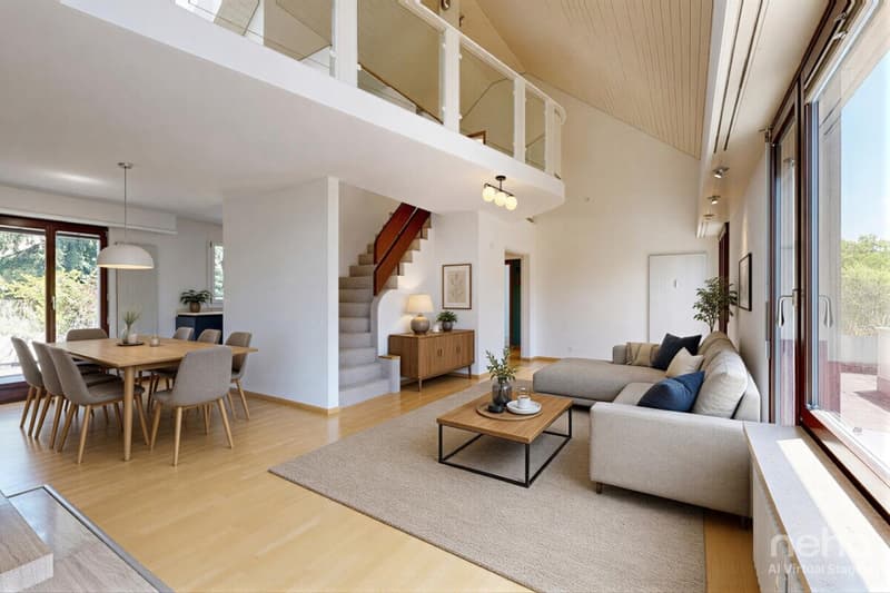 Grosszügige Attika Maisonette mit umlaufender Terrasse in Riehen (3)
