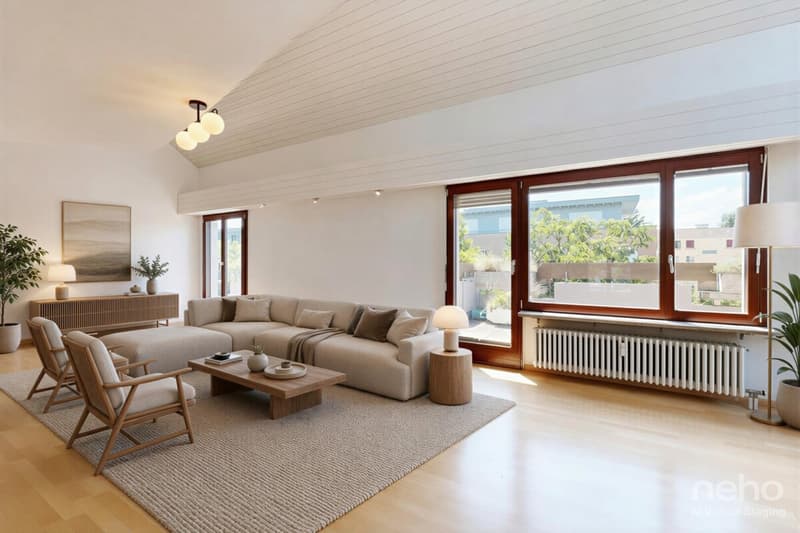 Grosszügige Attika Maisonette mit umlaufender Terrasse in Riehen (5)