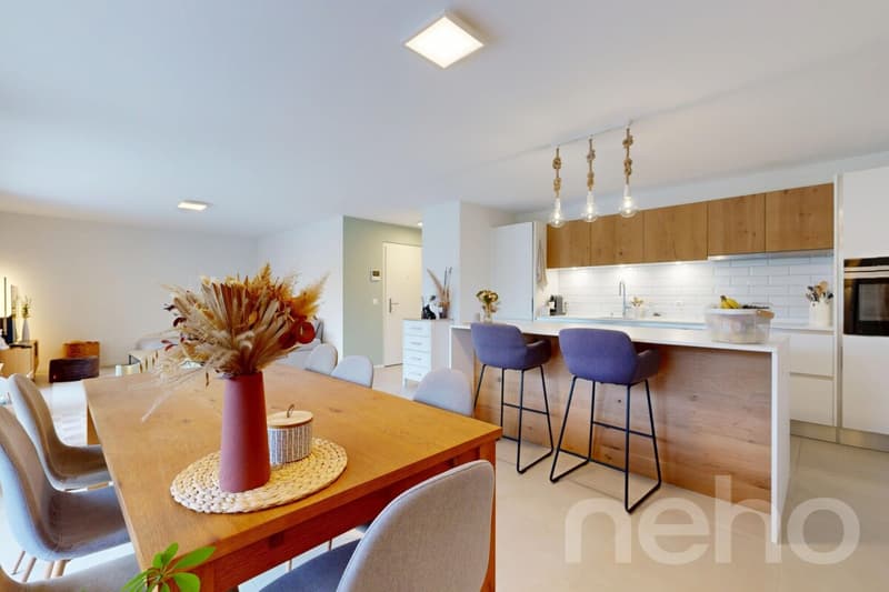 Appartement récent avec grande terrasse et jardin à Romanel (4)