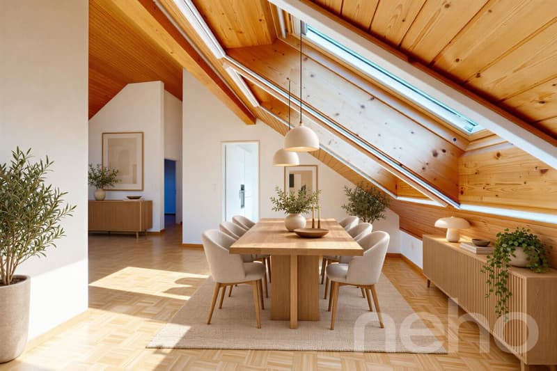 Lichtdurchflutete 3.5-Zimmer-Dachgeschosswohnung in Affoltern am Albis (2)