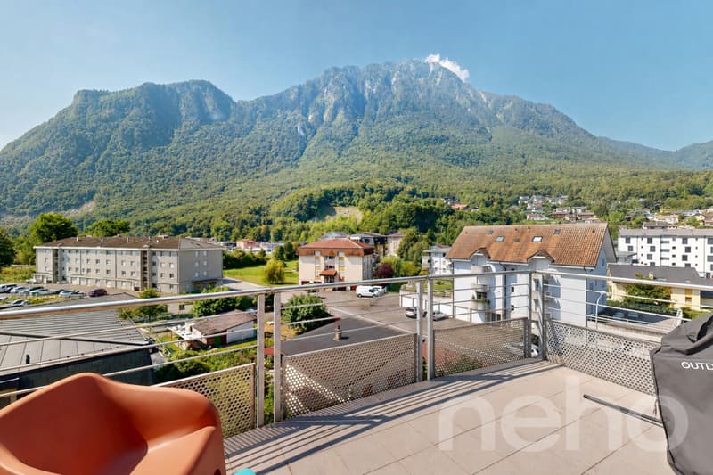 Attique lumineux avec vue Lac et Montagnes au c?ur du Bouveret (3)