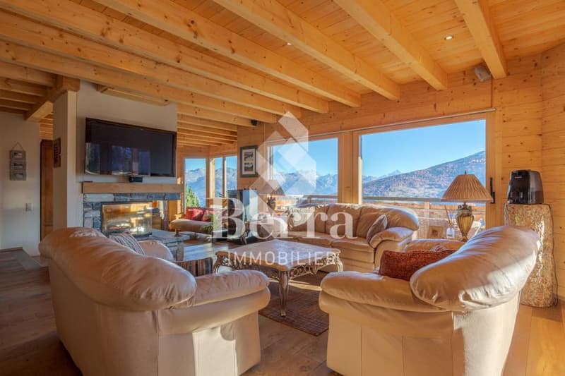 Magnifique chalet de haut standing avec vue panoramique sur les Alpes (10)