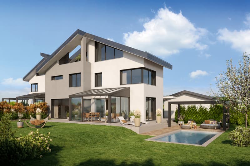 Nouveau projet de villas 8 pces de grand standing au label Minergie (1)