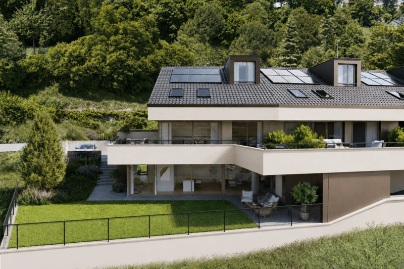 Chardonne - Prächtige neue Reihenvilla mit 6.5 Zimmern und atemberaubendem Blick auf den Genfersee (1)