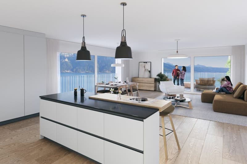 Chexbres: Magnifico appartamento con grande terrazza di 53m2 e vista parziale sul Lago (2)