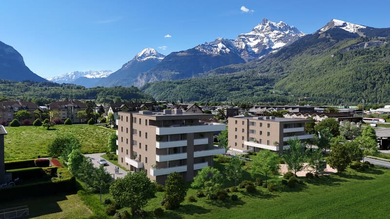 APP di 3,5 locali con giardino - Vicino alla stazione - Vista panoramica (3)