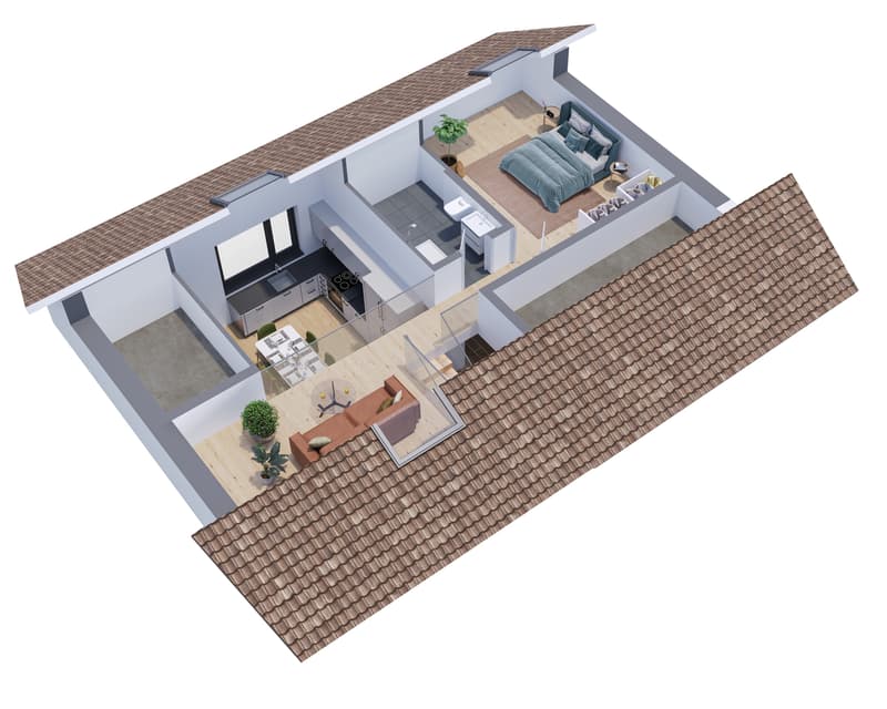 Lot n°20 - 5,5 pièces - 2ème + Combles