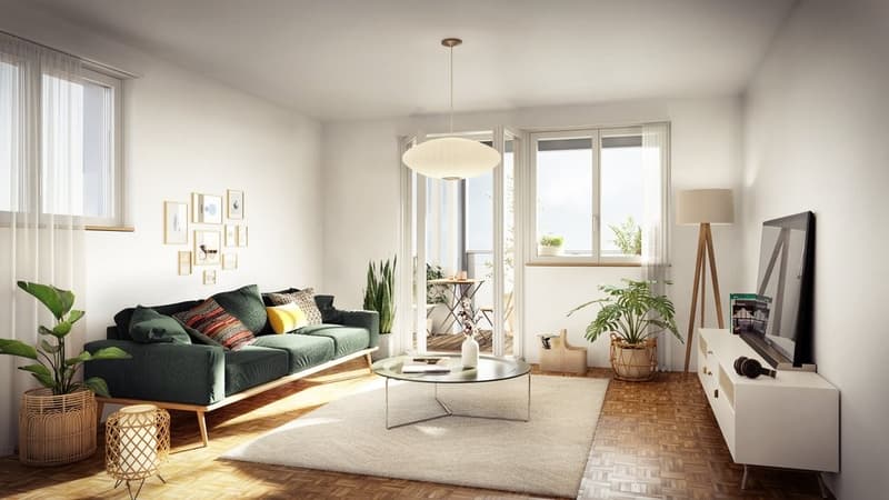 Wohnzimmer Rendering