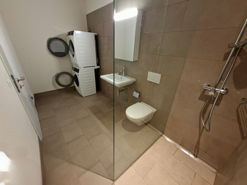 Dusche WC mit Waschturm