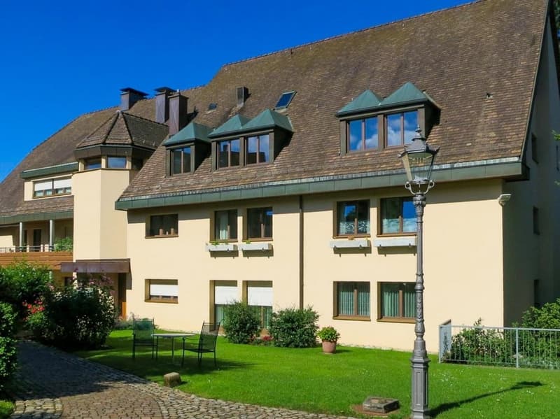 Ruhig im Grünen, zentral in Riehen: 192 m2 Maisonette mit Weitblick (1)