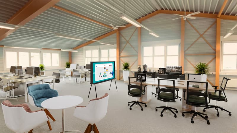 Büro im Loft-Stil und herrliche Sicht auf die Berge (4)