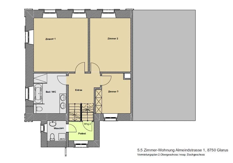 5,5 Zimmer-Attika Wohnung im Zentrum von Glarus mit grosszügiger Terrasse (17)
