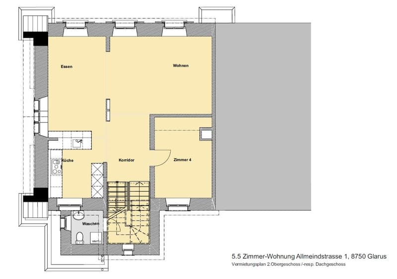 5,5 Zimmer-Attika Wohnung im Zentrum von Glarus mit grosszügiger Terrasse (18)