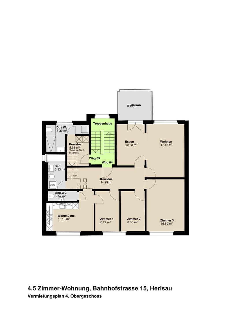 Luxeriöse sanierte 4,5 Zimmer Altbau Wohnung mit Balkon im Zentrum von Herisau (12)
