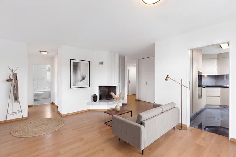 Wohnzimmer virtuelles staging