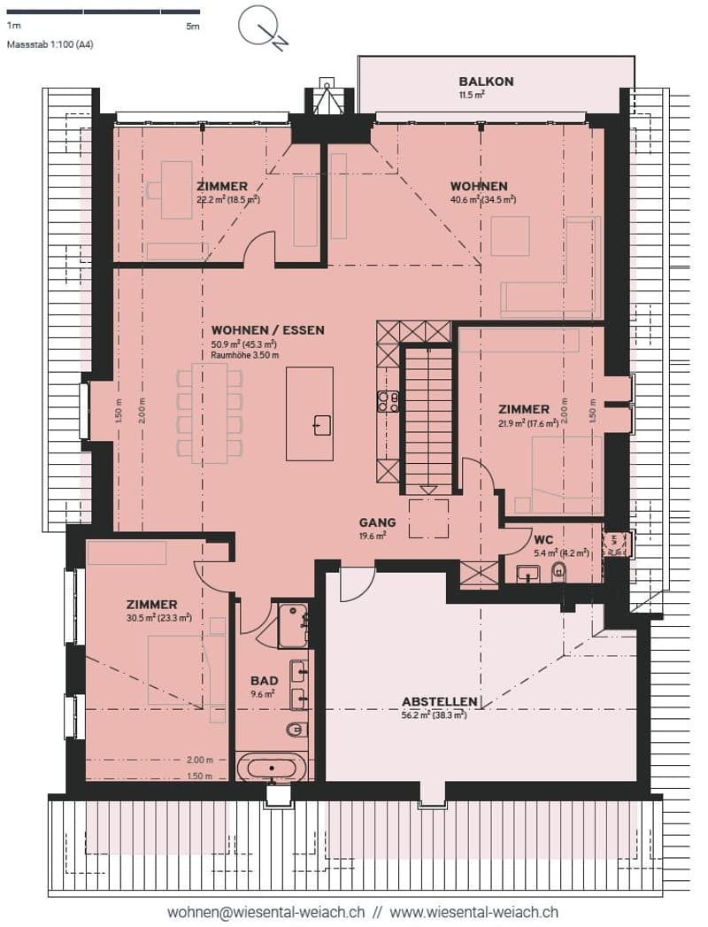 Grosszügige 1.5-Zimmer Dachwohnung in Weiach (6)