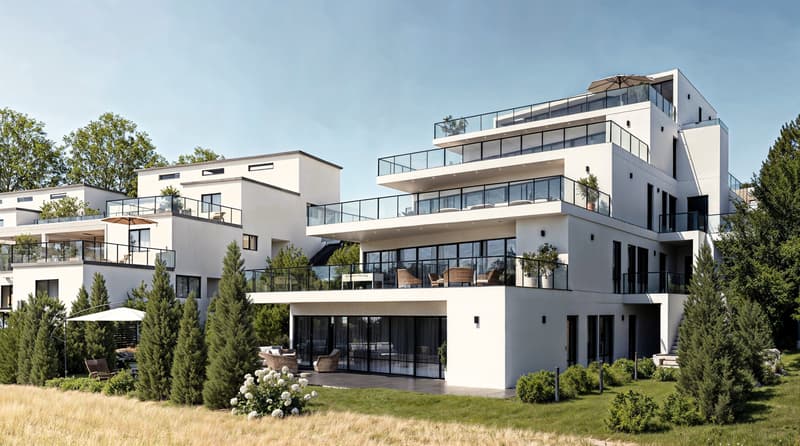 Appartement de jardin 4,5 pièces avec vue lointaine (1)