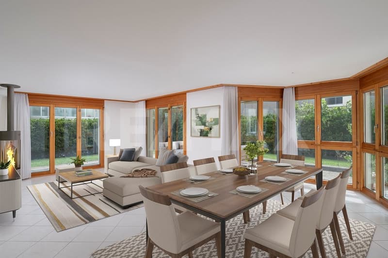 4.5 Zimmerwohnung mit 123 m² grossem Gartenanteil in Einsiedeln zu kaufen! (1)