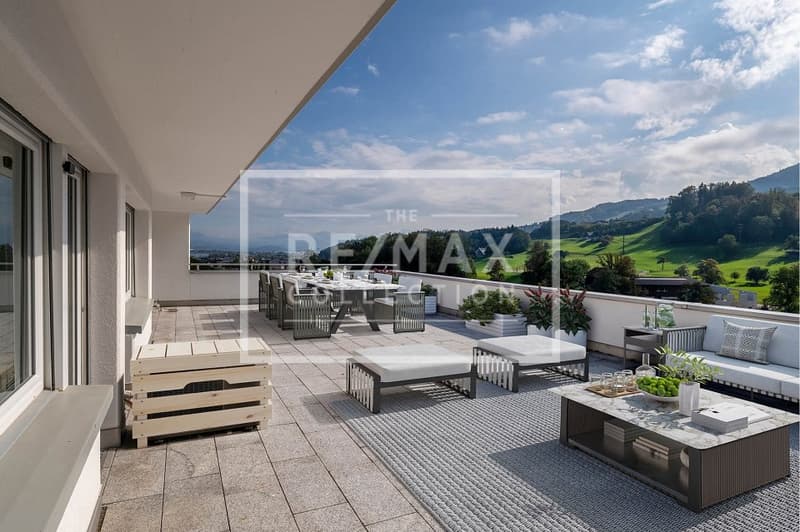 Exklusive 6.5-Zimmer-Terrassen-Wohnung mit herrlicher Aussicht und 5 Garagenplätzen! (5)