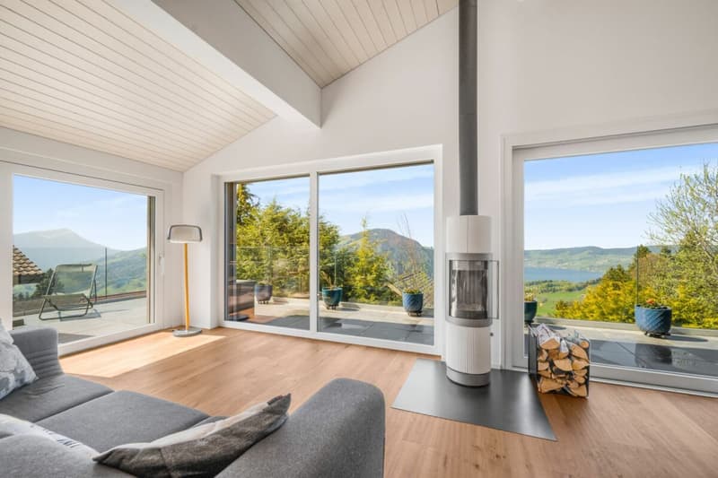 Neuwertiges Einfamilenhaus mit Voralpen-Panorama, 30 Min. nach Zug (1)