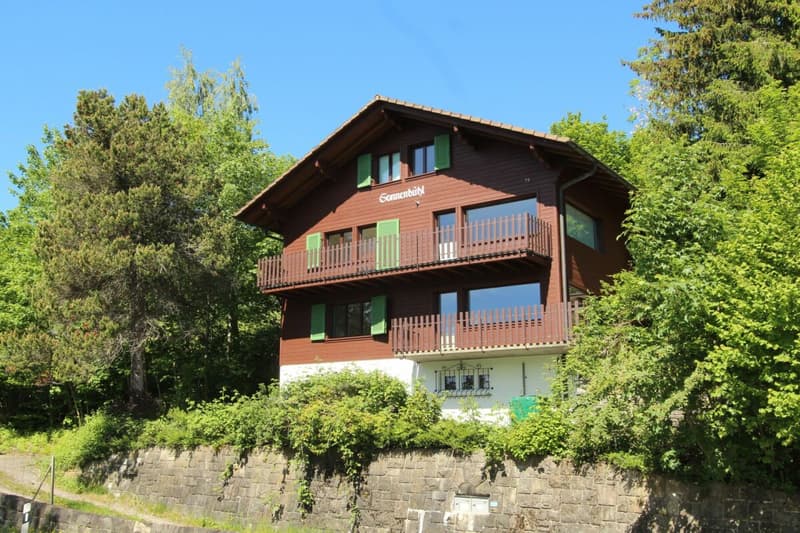Chalet Sonnenbühl: Attraktives Zweifamilienhaus mit freier Bergsicht und dem See als Kulisse (1)