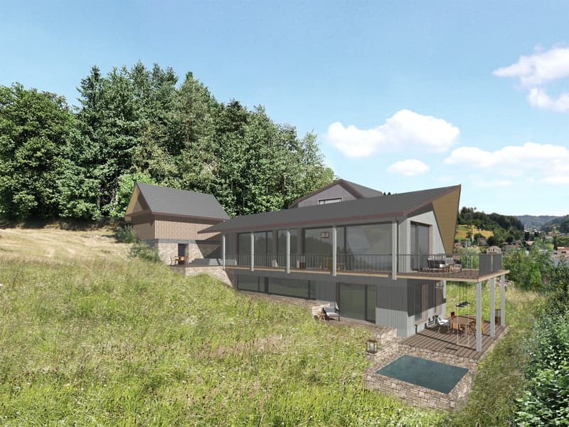 Modernes Einfamilienhaus mit Panoramablick in Uerkheim (1)