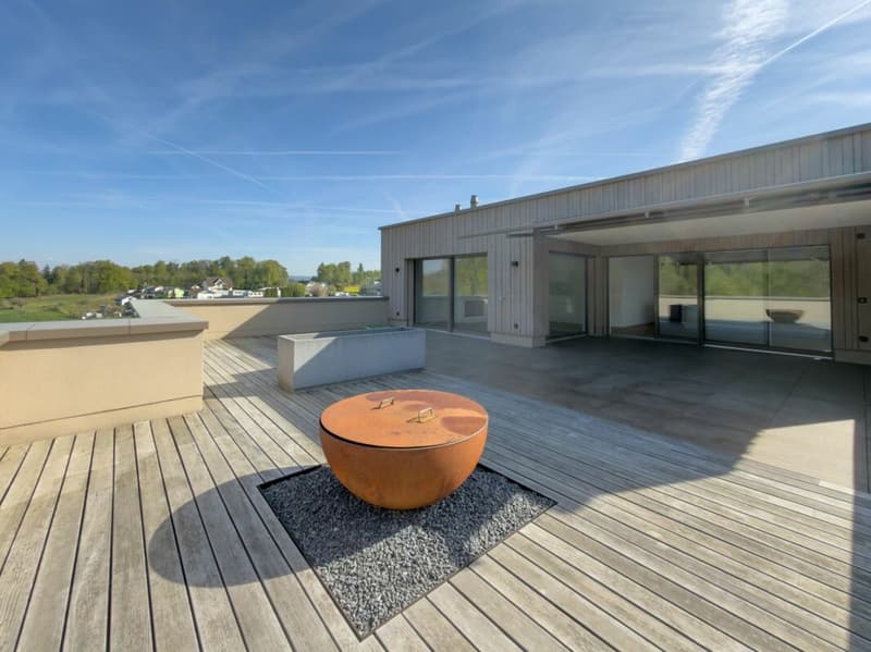 Terrasse, Feuerschale