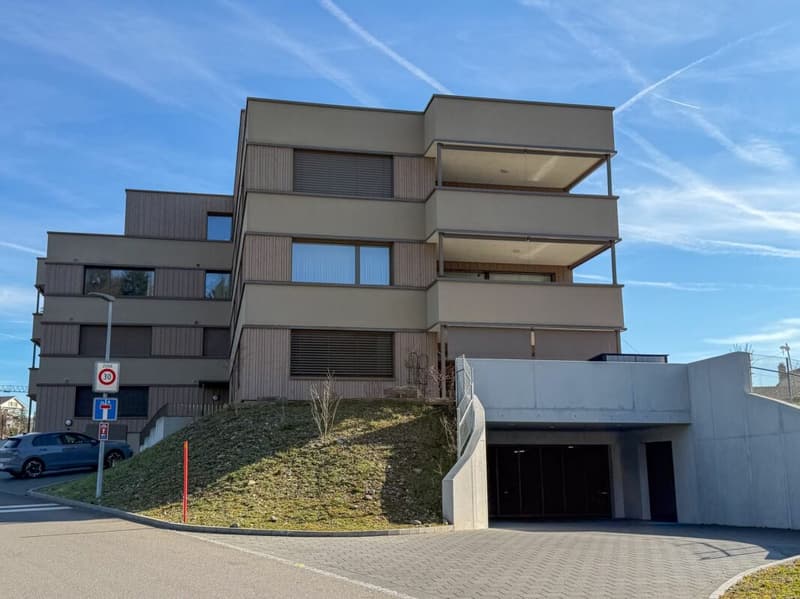 Haus aussen, Einfahrt Tiefgarage