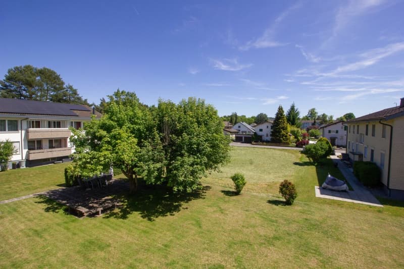 Aussicht von Balkon, Gemeinschaftlicher Teil mit Sitzplatz