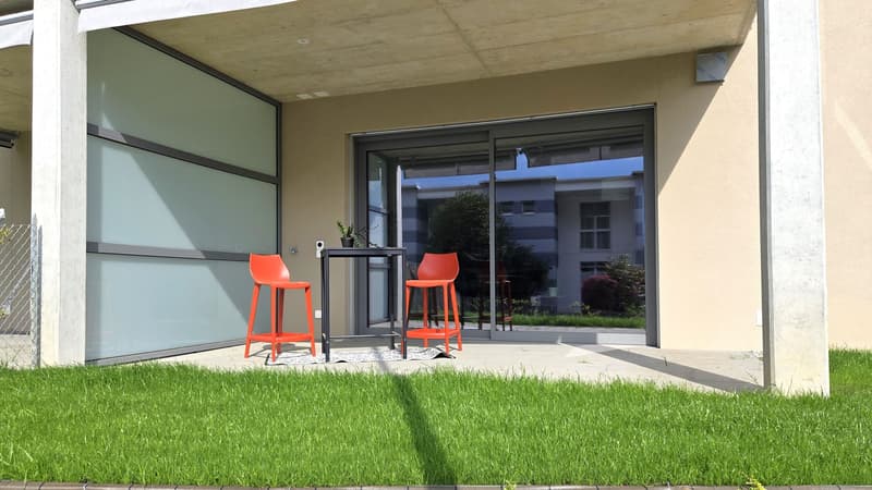Moderne und ruhige Räume – 3.5 Zimmer mit Garten (1)