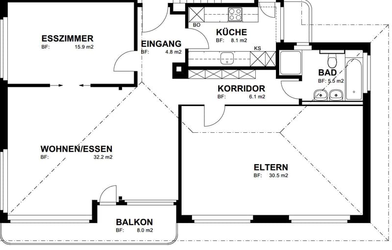 2.5 Zimmerwohnung in St. Gallen (12)