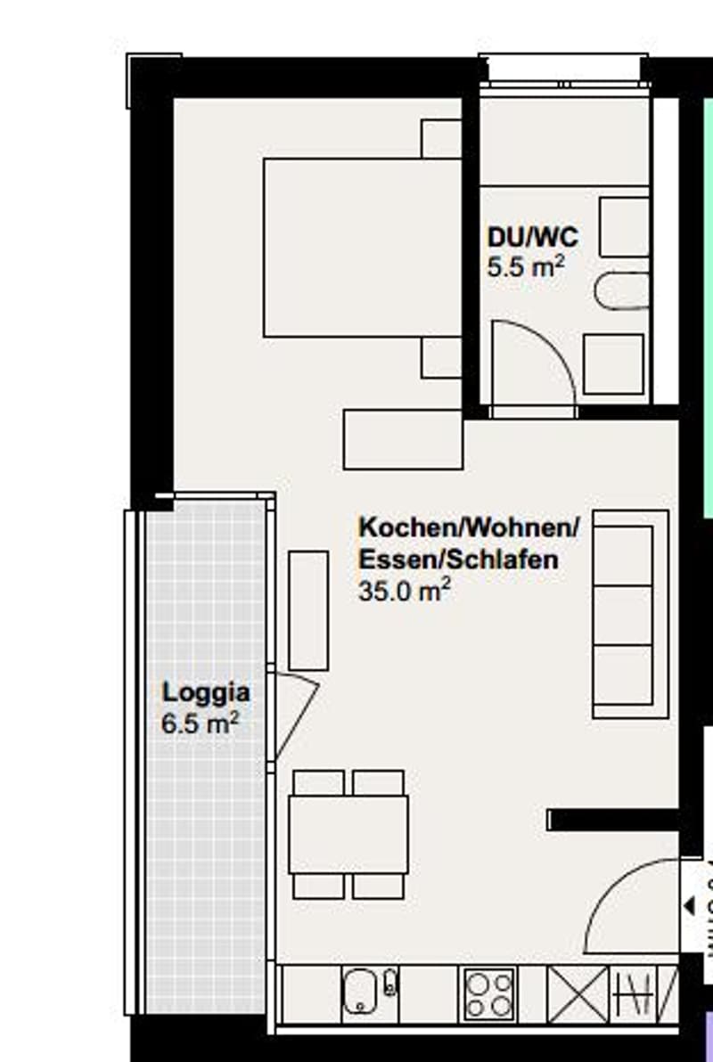 1.5 Zimmerwohnung in Rorschach (5)