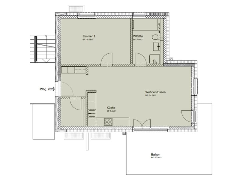 Appartamento moderno 2.5 locali con ampio balcone a Thayngen! (8)