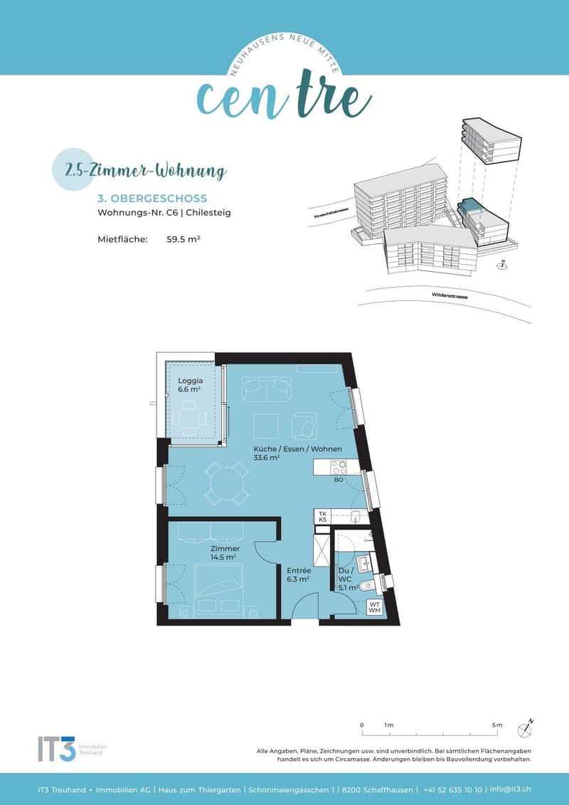 Appartamento 2.5 locali moderno nel cuore di Neuhausen! (11)