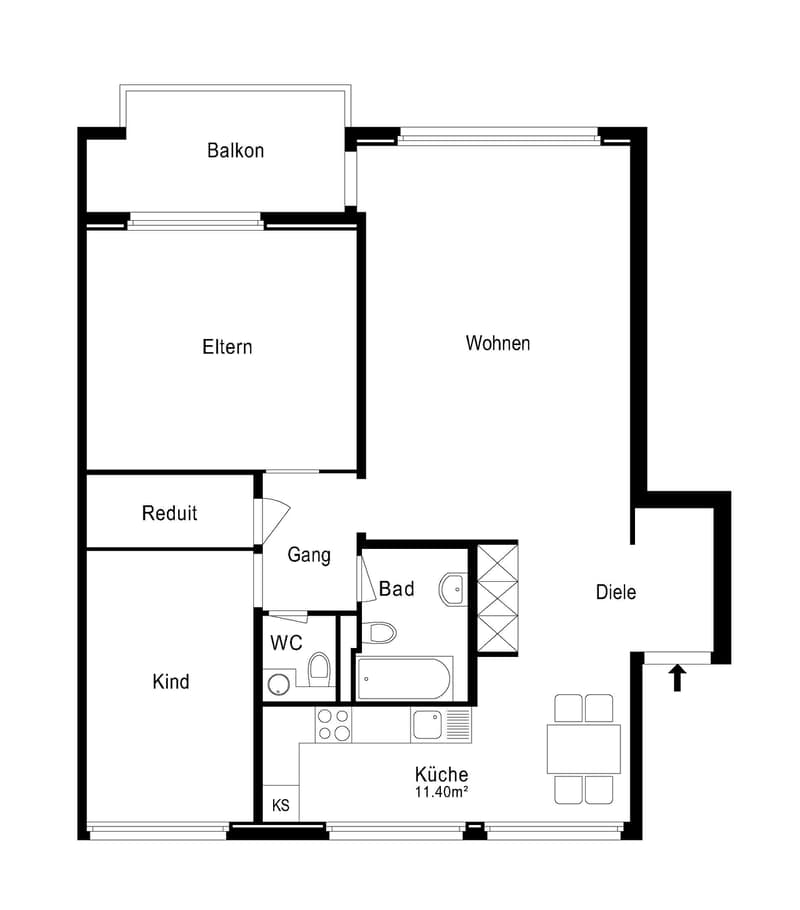 3.5 Room Apartment in Neuhausen am Rheinfall (10)