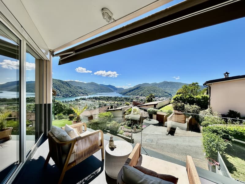 Große Villa in Reihe mit 6 Zimmern und Seeblick in Neggio (4)