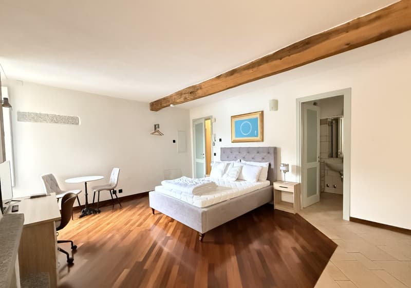 Miete charmante Einzimmerwohnungen in historischem Palazzo in Morcote (8)