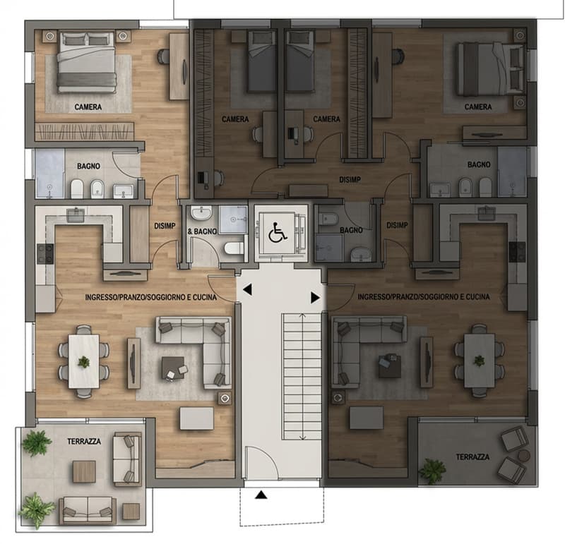 NOUVEAU ET ACCUEILLANT 2.5 PIÈCES AVEC JARDIN À LIGORNETTO (8)