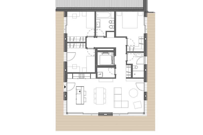 Magnifique appartement 4.5 pièces avec jardin et vue sur le lac à Rovio (10)