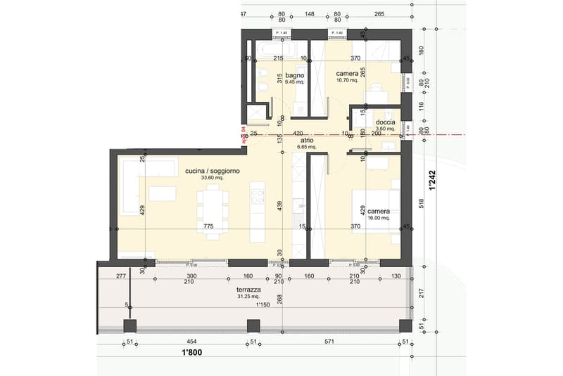 BEL 3.5 rooms in new building with terrace in Agno (7)