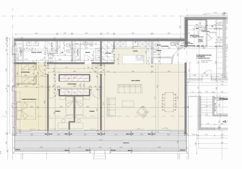 VASTE ET MODERNE APPARTEMENT 4.5 PIÈCES AVEC ENORME TERRASSE ET VUE SUR LE LAC À VERNATE (9)