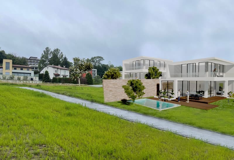 NOUVELLE VILLA À CONSTRUIRE AVEC PROJET À SAN PIETRO DI STABIO (3)