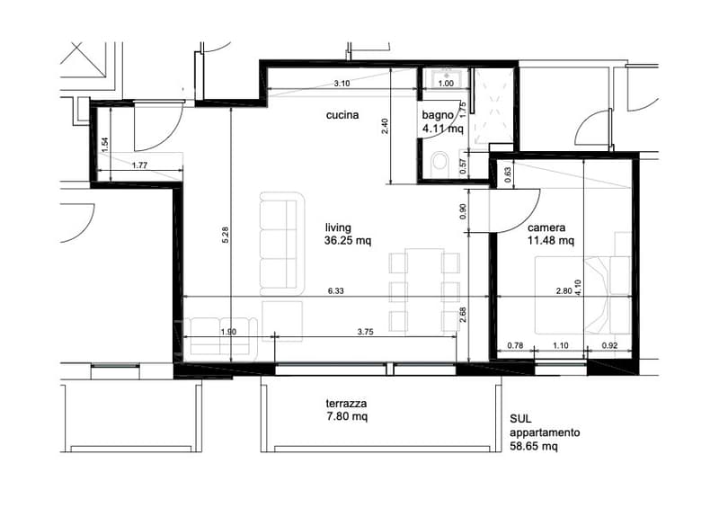GERÄUMIGES 2.5-ZIMMER-WOHNUNG MIT BALKON UND PARKPLATZ IN LUGANO (7)
